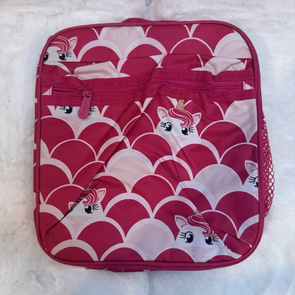 Thirty One Girls Unicorn Bundle ~ Thermal Lunch Box With Matching Cinch Sac Pink